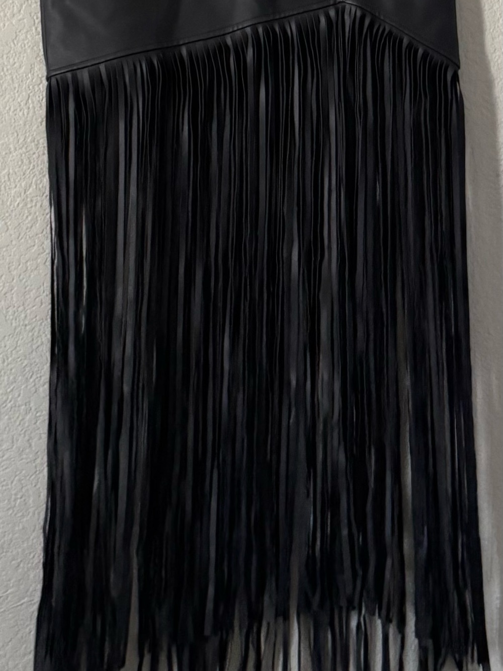 Windsor Faux Leather Fringe Maxi Skirt - Picture 8 of 11